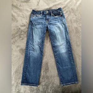 American Eagle capris.  Dark wash.